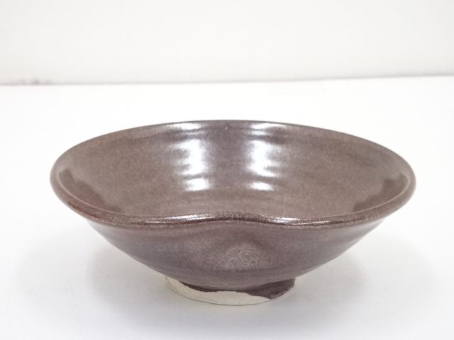 京焼 茶道具 平安清峰造 仁清風 色絵 茶碗 牛紋 共布 共箱